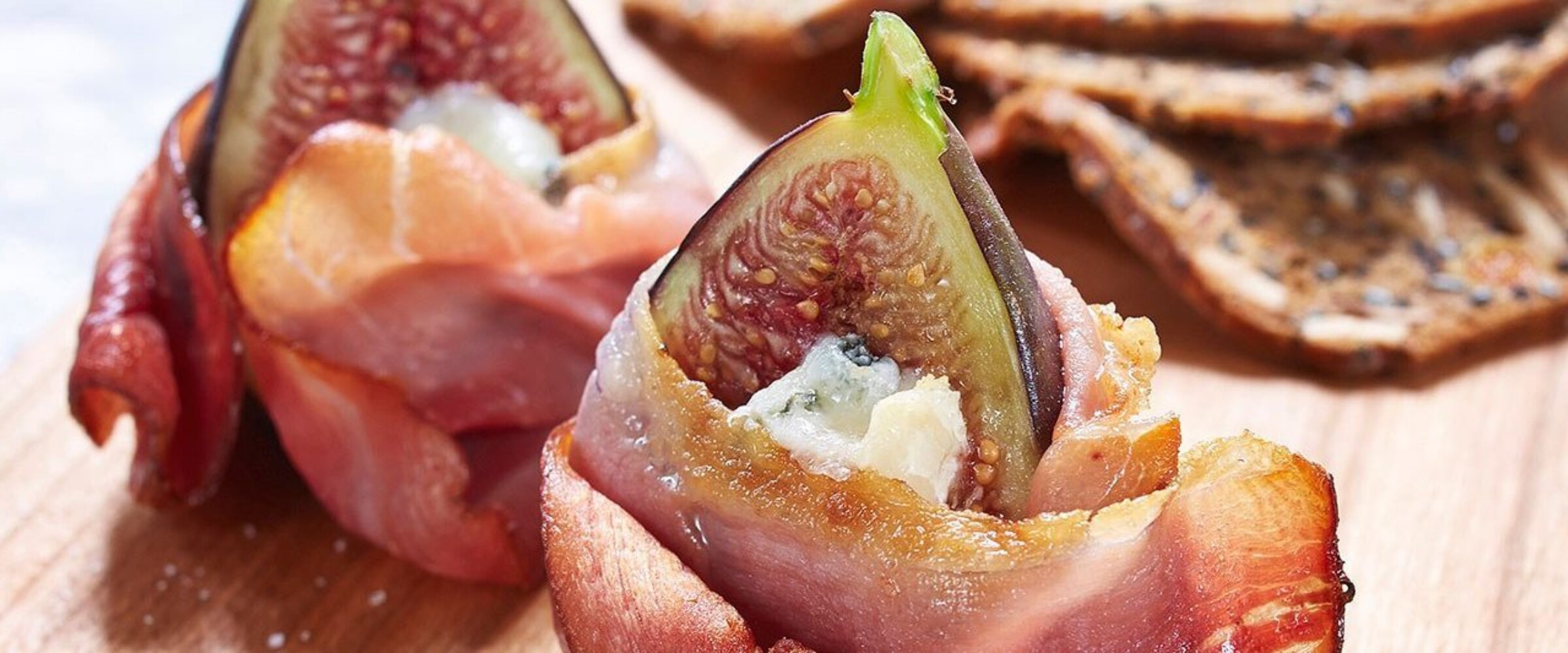 Prosciutto wrapped figs