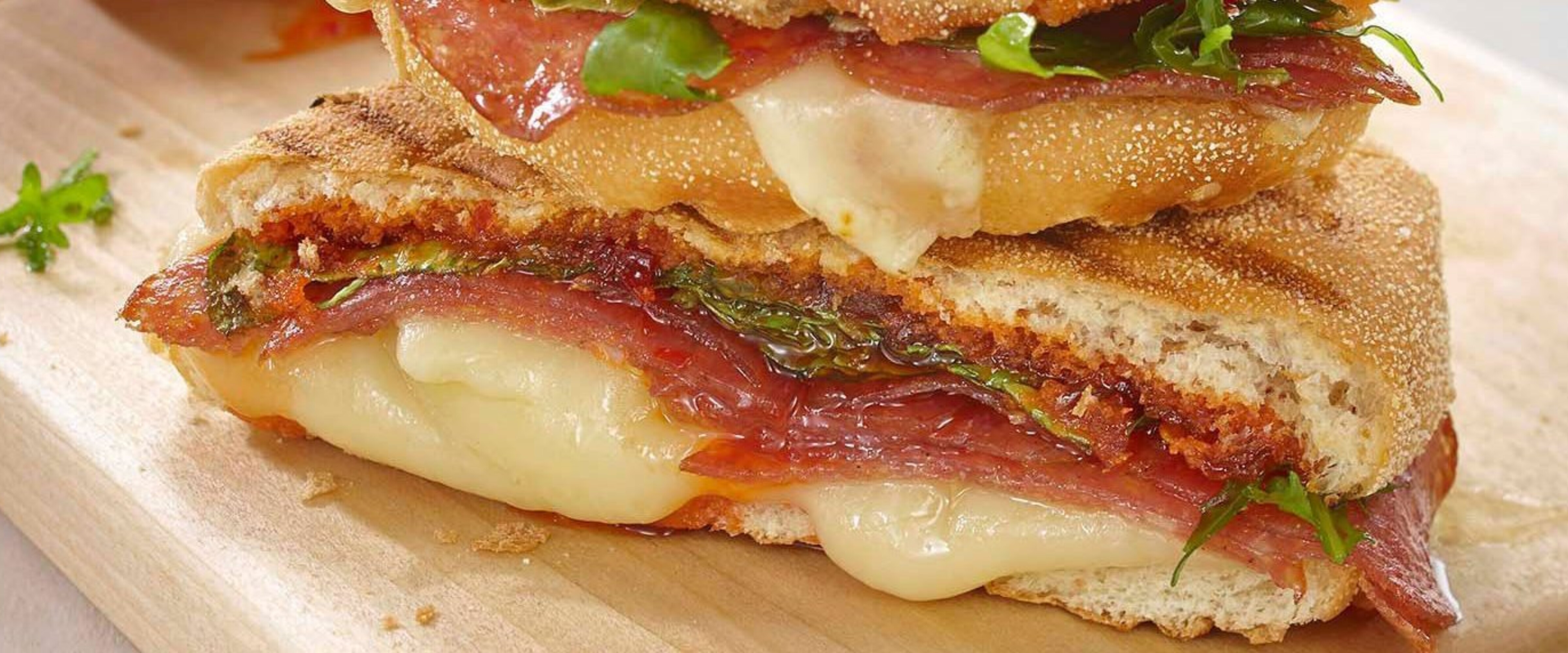 Salami Panini with TomatoChili Jam Black Kassel